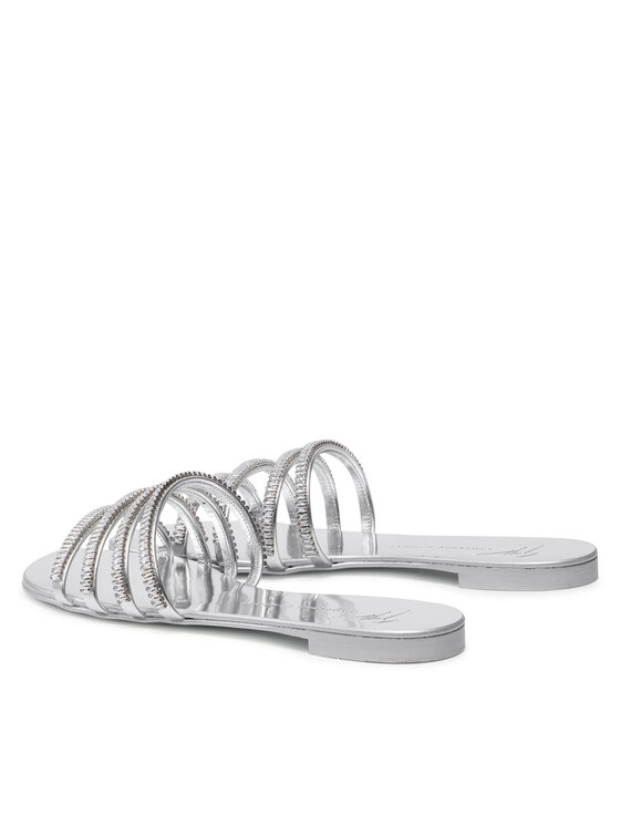 Giuseppe Zanotti Шльопанці Giuseppe Zanotti E200003 Срібний