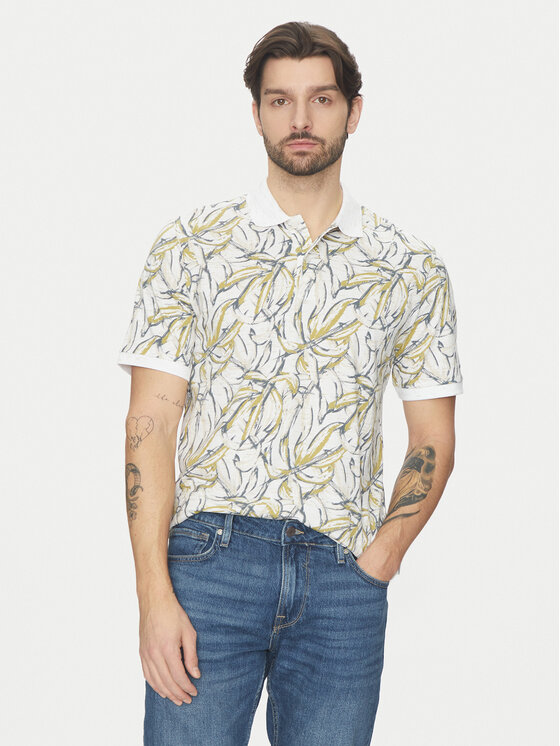 Jack & Jones Jack & Jones Поло Split 12272985 Білий Regular Fit