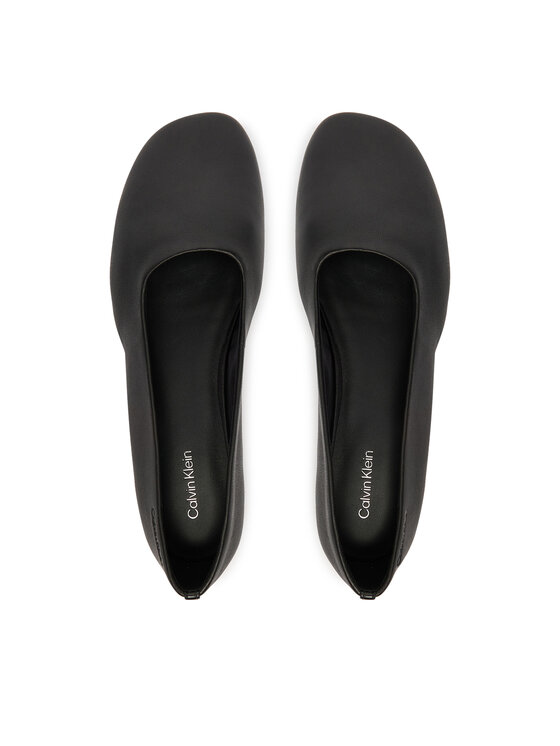 Calvin Klein Balerīnas Calvin Klein Round Ballerina Lth HW0HW02943 Melns