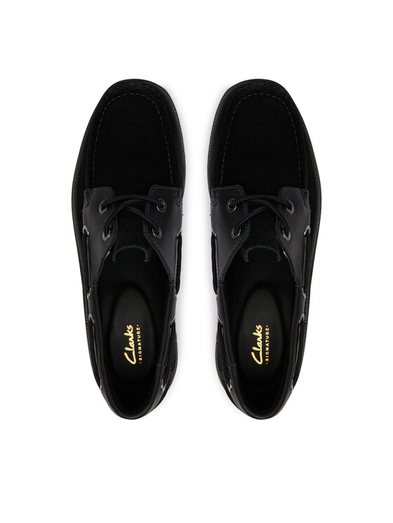 Clarks Лофери Clarks Cleyhill Boat 26186175 Чорний
