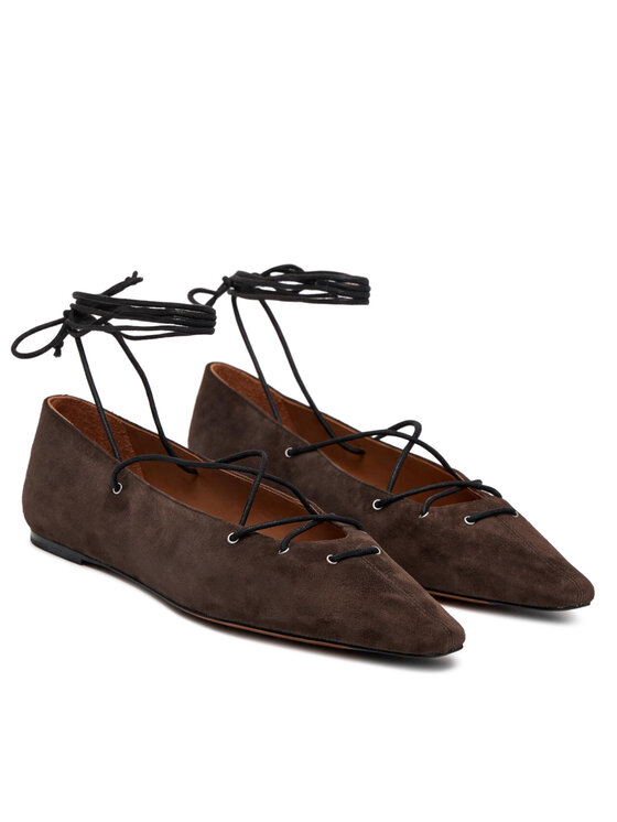 Polo Ralph Lauren Balerini Polo Ralph Lauren Suede Lace-Up Pointed Ballet Flat 818P15775001 Maro