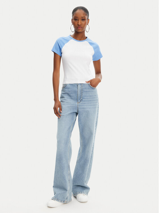 Juicy Couture Juicy Couture Футболка Contrast JCWCT125307 Білий Slim Fit