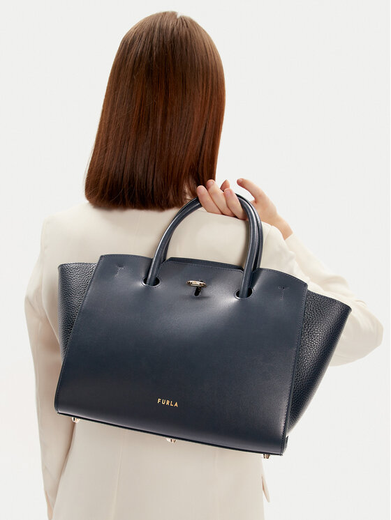 Furla Torbica Furla Genesi M Tote WB00811-BX0053-2676S-1007 Tamnoplava
