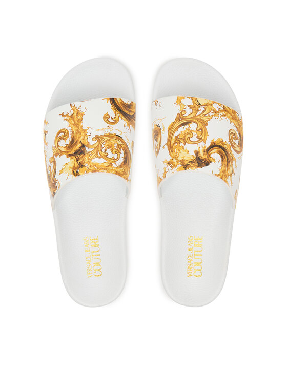 Versace Jeans Couture Шльопанці Versace Jeans Couture 80YA3SQ4 ZS365 G03 Білий