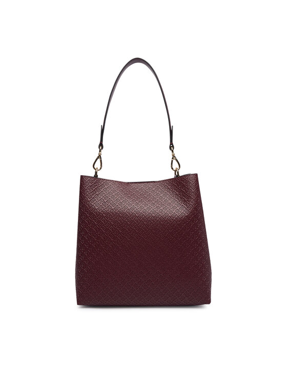 Tommy Hilfiger Torebka Tommy Hilfiger Th Icon Shoulder Bag Mono AW0AW19000 Bordowy