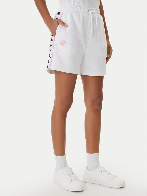 Kappa Kappa Pantaloncini sportivi Banda Ivissa 361R6NW Bianco Regular Fit