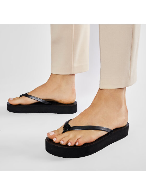 Tory Burch В'єтнамки Tory Burch Flatform Flip Flop 81261 Чорний