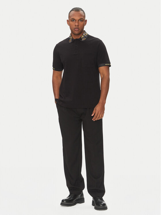 Versace Jeans Couture Versace Jeans Couture Поло 78GAGT04 Чорний Regular Fit