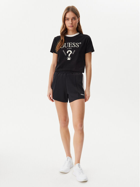 Guess Guess Футболка V5GI18 I3Z14 Чорний Regular Fit