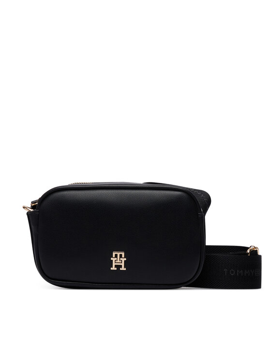 Tommy Hilfiger Ročna torba Tommy Hilfiger Th Logotape Camera Bag AW0AW18741 Črna