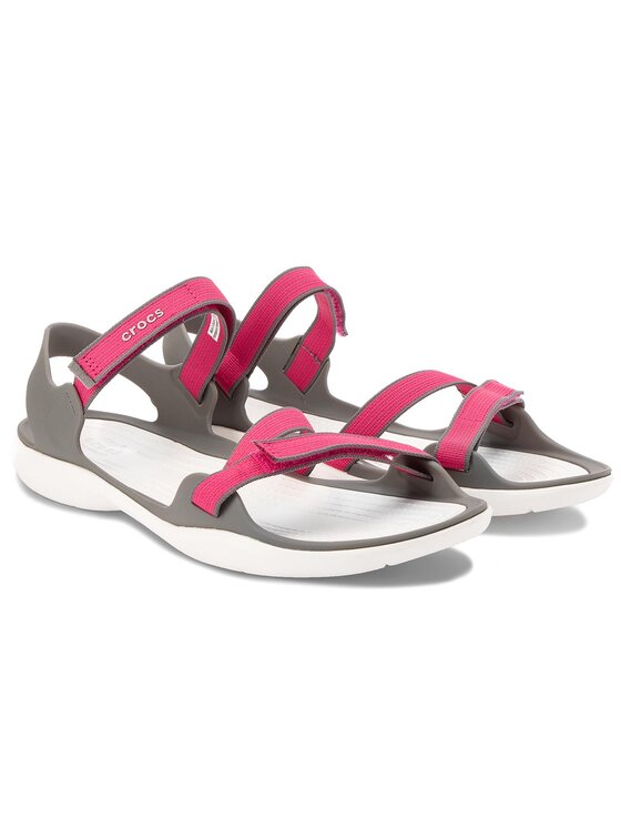 Crocs Basutės Crocs Swiftwater Webbing Sandal W 204804 Rožinė