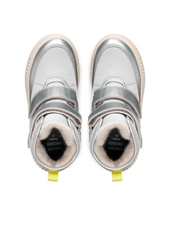 Geox Šnurovacia obuv Geox J Laquinny Girl B Abx J661JB 0NFFU C0598 M Strieborná