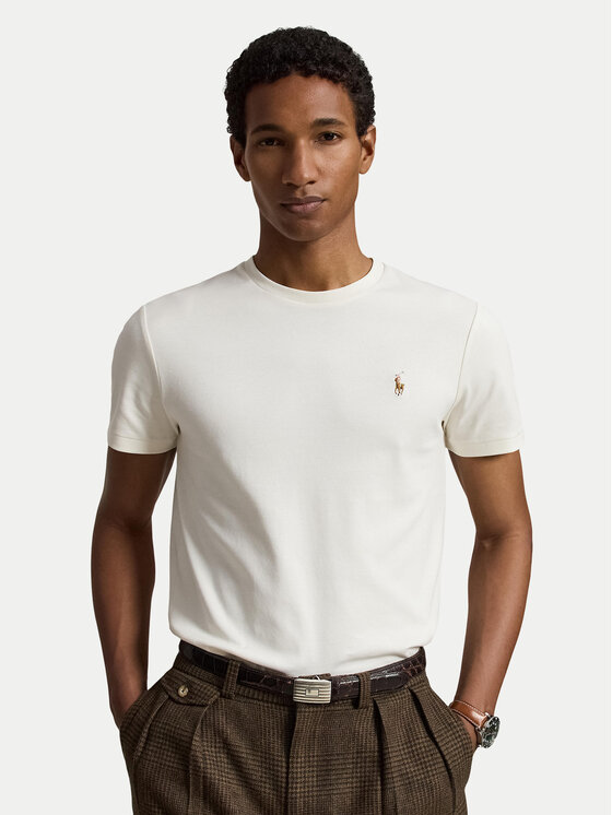Polo Ralph Lauren Polo Ralph Lauren Футболка 710740727094 Écru Custom Slim Fit