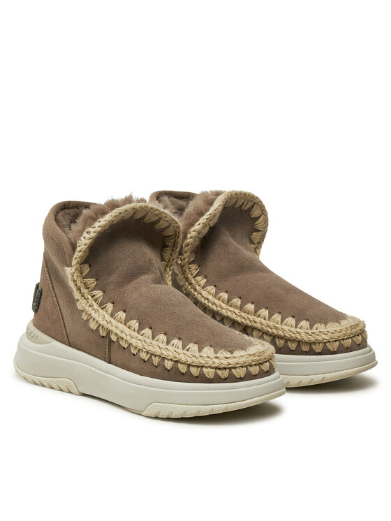 Mou Čizme za snijeg Mou Eskimo Jogger Glitter Logo FW421001A Smeđa