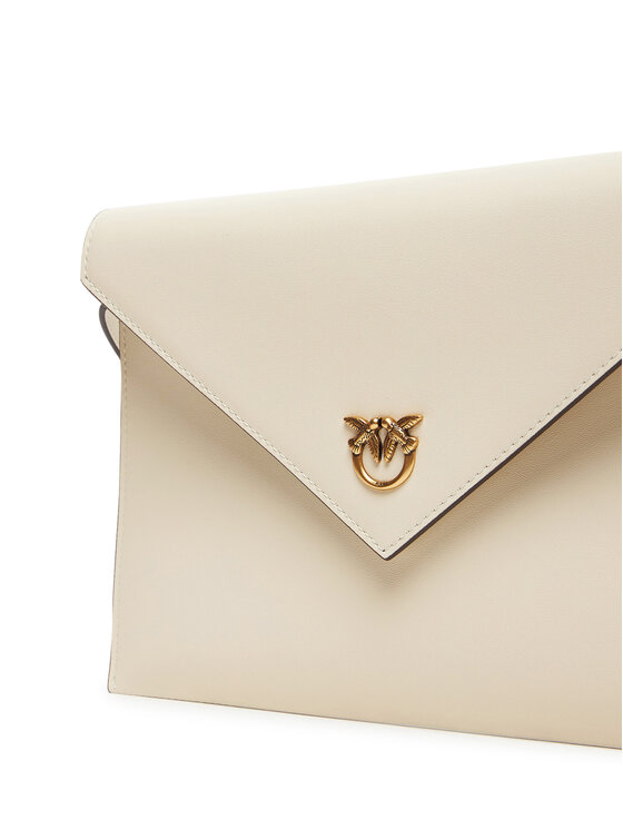 PINKO Rankinė PINKO Flat Purse Handle AI 25-26 PCPL104820 A0F1 Kreminė