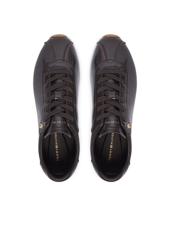 Tommy Hilfiger Sneakersy Tommy Hilfiger Bella Sneaker Leather FW0FW09495 Hnedá