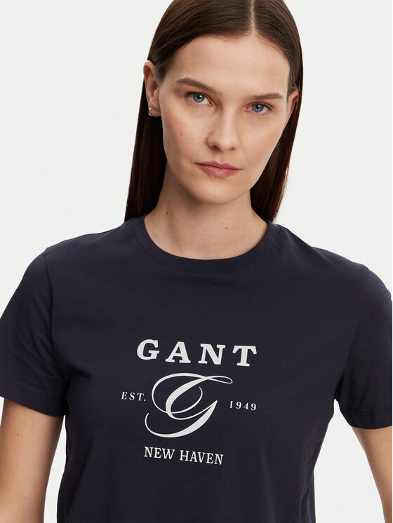 Gant Gant Marškinėliai 4200563 Tamsiai mėlyna Regular Fit