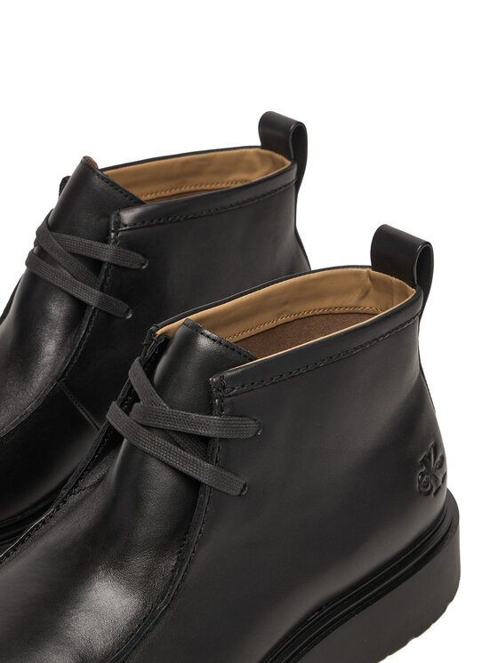 Calvin Klein Gležnjače Calvin Klein Combat Apron Mid Boot Lth YM0YM01445 Crna