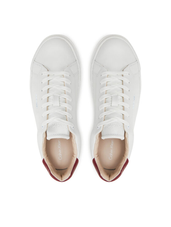 Calvin Klein Сникърси Calvin Klein Cupsole Lace Up W/Ml Lth HW0HW02201 Бял