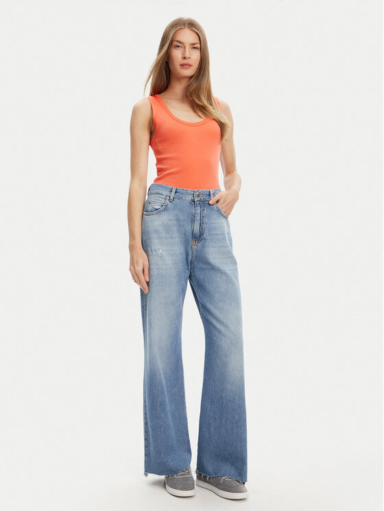 United Colors Of Benetton United Colors Of Benetton Top 3GA2DH010 Naranja Slim Fit