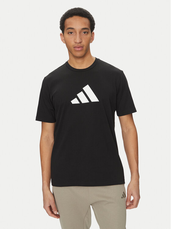 adidas adidas Футболка Future Icons 3 Bar Logo JI8770 Чорний Regular Fit
