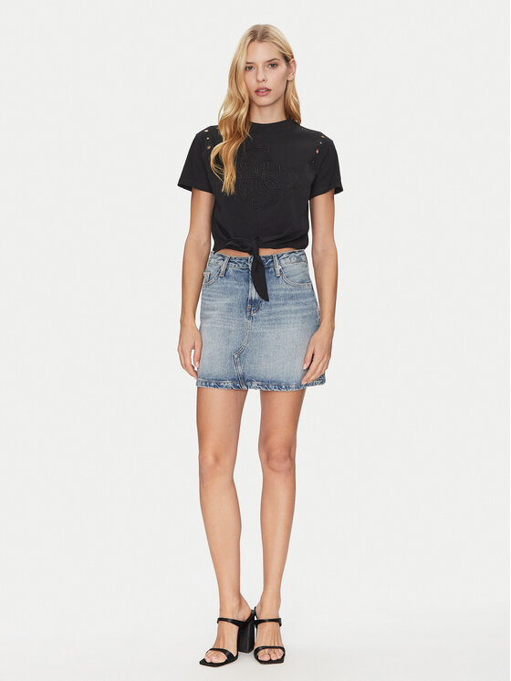 Guess Guess Футболка W5GI18 I3Z14 Чорний Regular Fit