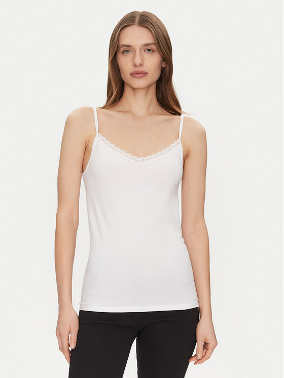 Triumph Triumph Топ Feel Of Cotton 10224994 Білий Slim Fit