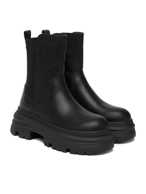 Buffalo Členková obuv s elastickým prvkom Buffalo Dione Chelsea Mid 1270128 Čierna