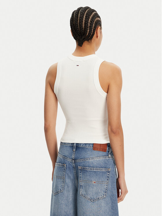 Tommy Jeans Tommy Jeans Felső DW0DW21339 Ekru Slim Fit