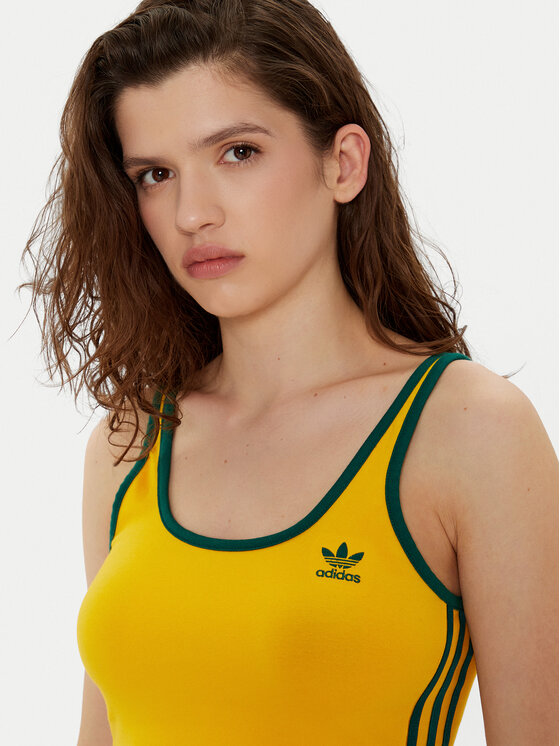 adidas adidas Marškinėliai adicolor 3-Stripes JP2291 Geltona Slim Fit