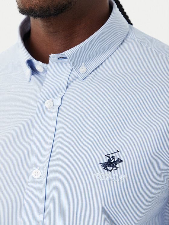 Beverly Hills Polo Club Beverly Hills Polo Club Camisa P-SS26M-BRASS Azul Regular Fit