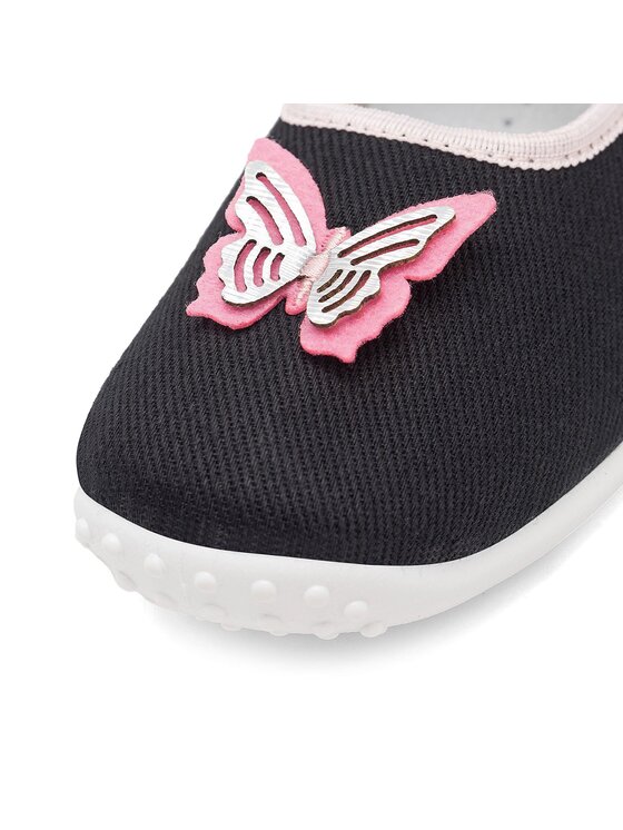 Nelli Blu Bačkory Nelli Blu BALERINKI MOTYL IV Černá