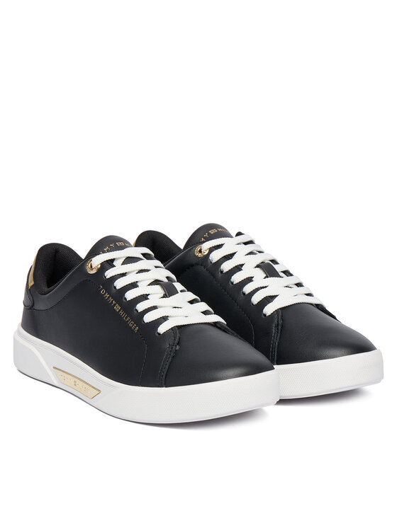 Tommy Hilfiger Sneakersy Tommy Hilfiger Essential Chic Court Sneaker FW0FW09019 Čierna