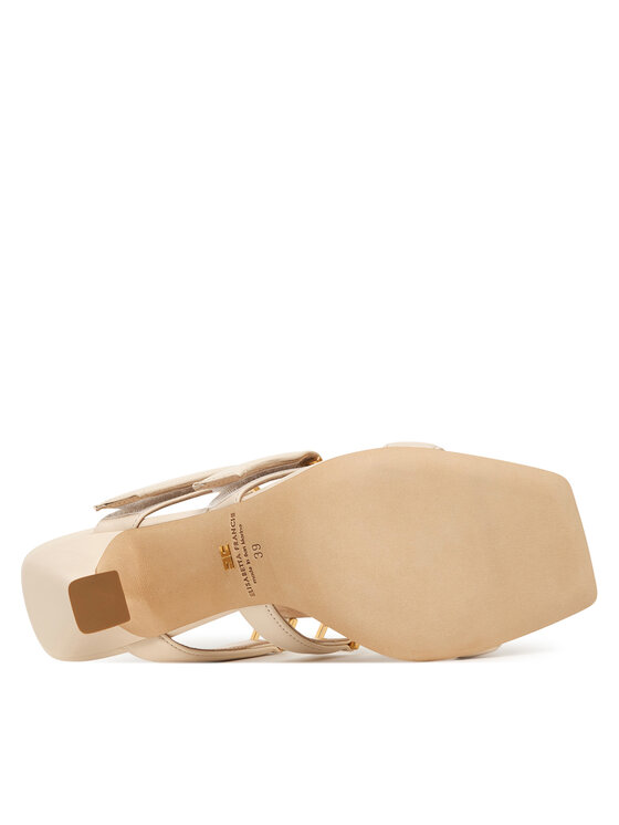 Elisabetta Franchi Шльопанці Elisabetta Franchi SA-44L-62E2-V620 Кремовий
