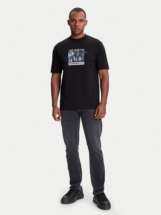 KARL LAGERFELD KARL LAGERFELD T-shirt 755143 553225 Crna Regular Fit