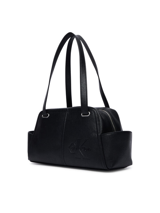 Calvin Klein Geantă Calvin Klein Pockets Monologo Shoulder Bag LV04F3688G Negru