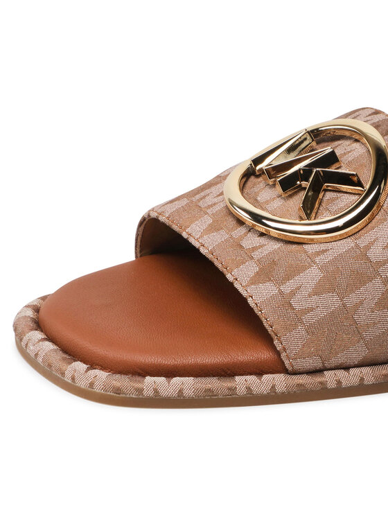 MICHAEL Michael Kors Natikači MICHAEL Michael Kors Hayworth Slide 40S2HAFP1Y Rjava