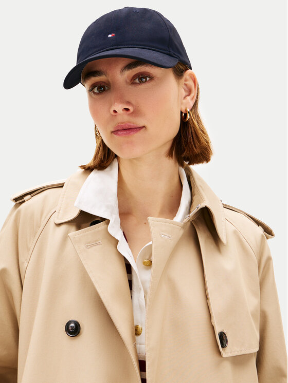 Tommy Hilfiger Kapa s šiltom Tommy Hilfiger Th Flag Soft 6 Panel AW0AW17781 Mornarsko modra