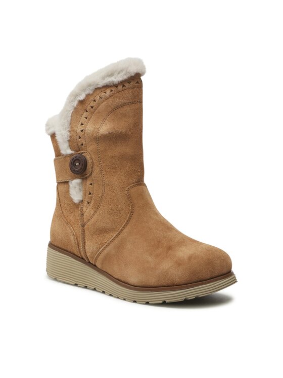 Skechers Polokozačky Skechers Cozy Peak 49811/TAN Hnědá