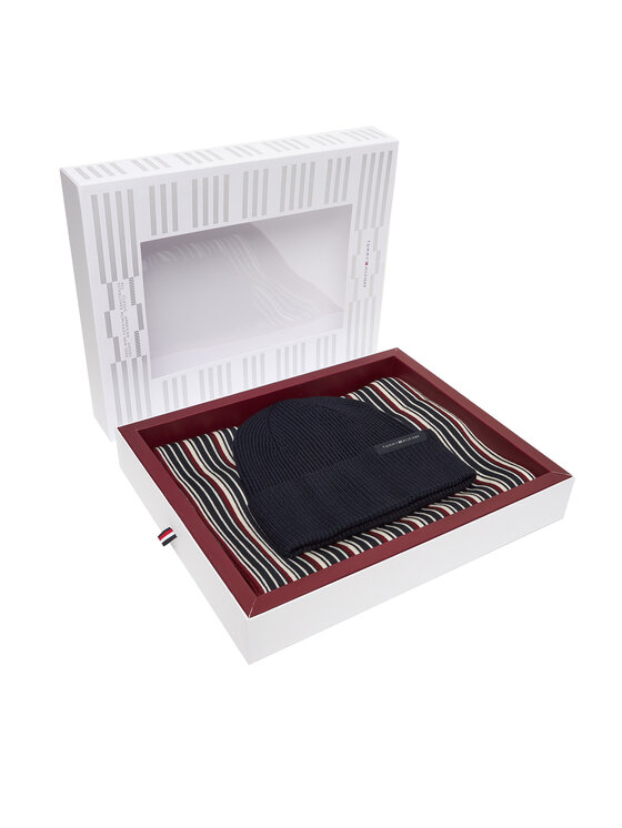 Tommy Hilfiger Zestaw szalik i czapka Tommy Hilfiger Th Corp Love AM0AM12939 Granatowy