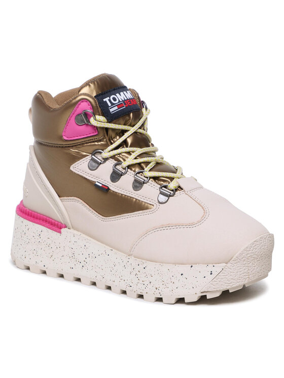 Tommy Jeans Αθλητικά Tommy Jeans Hybrid Flatform Boot EN0EN01589 Μπεζ