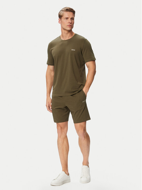 BOSS BOSS Camiseta Mix&Match 50515312 Caqui Regular Fit