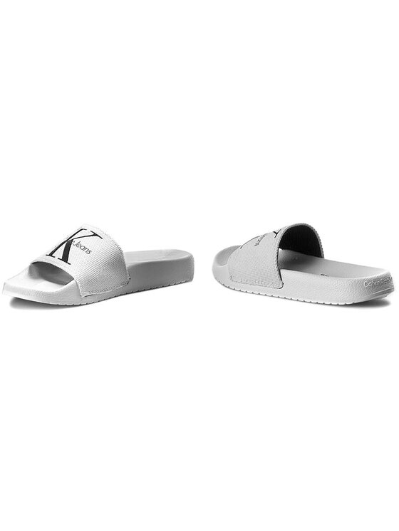Calvin Klein Jeans Şlapi Calvin Klein Jeans Chantal RE9587 Alb