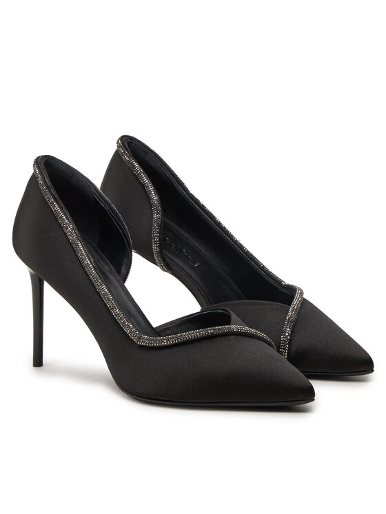 Max Mara Обувки на ток Max Mara Pumpcrystal80 24245263916 Черен