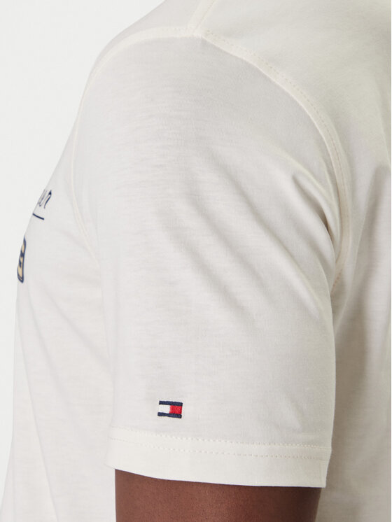 Tommy Hilfiger Tommy Hilfiger Camiseta Modern Ath Graphic MW0MW41471 Écru Regular Fit