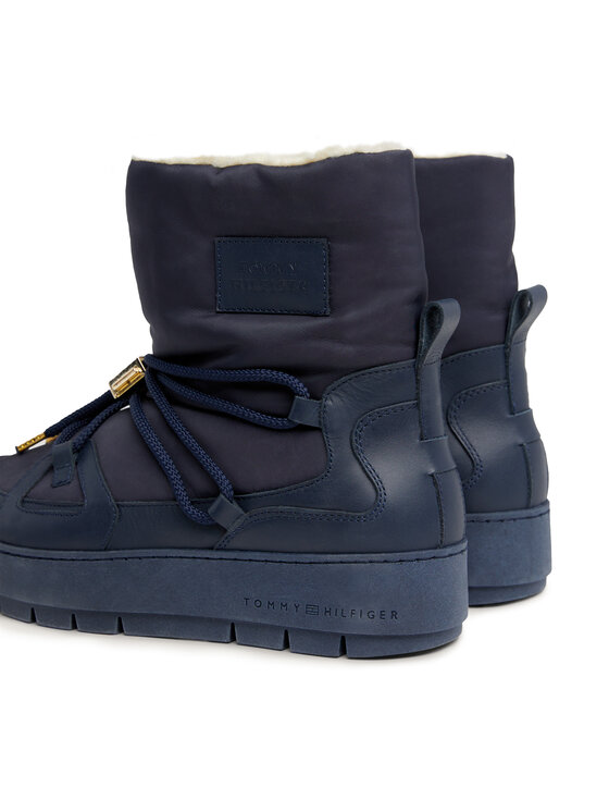 Tommy Hilfiger Škornji za sneg Tommy Hilfiger Tommy Essential Snowboot FW0FW07504 Modra