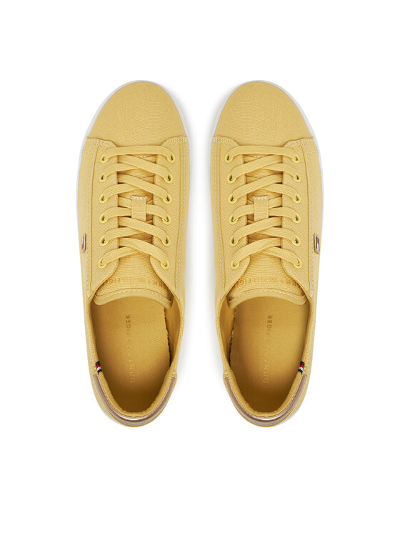 Tommy Hilfiger Kedai Tommy Hilfiger Vulc Canvas Lace Up Sneaker FW0FW08647 Geltona