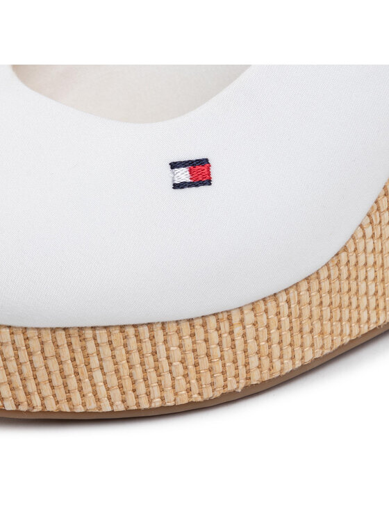 Tommy Hilfiger Espadrilky Tommy Hilfiger Iconic Elena Sling Back Wedge FW0FW04789 Écru