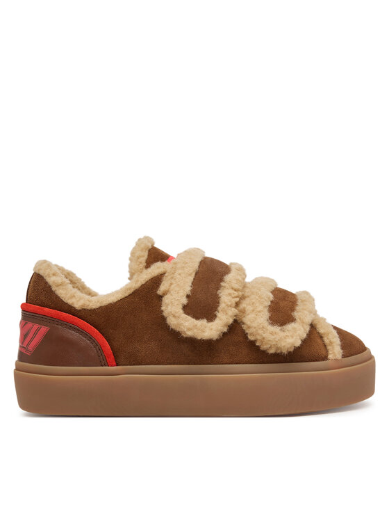 Inuikii Superge Inuikii Lila Shearling Low Velcro 1001.001.0561.150 Rjava