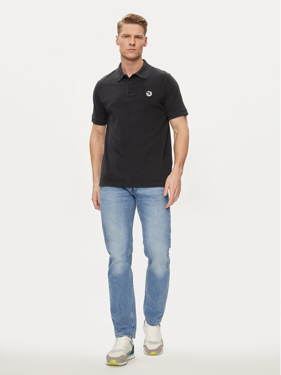 Save The Duck Save The Duck Поло Ovidio DR1213M-BATE18 Чорний Regular Fit